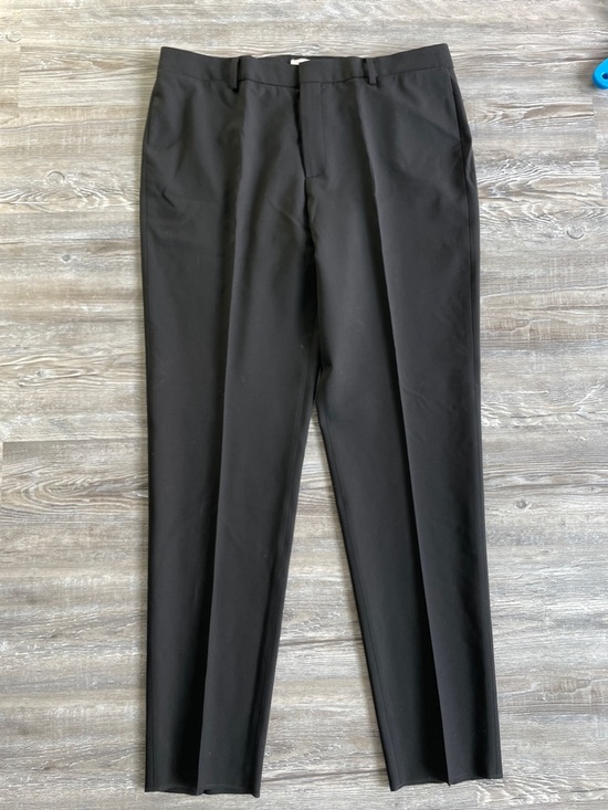 Coach Pants - Coach Women’s Black Classic Wool Straight Leg Troussers Unhemmed Size 14